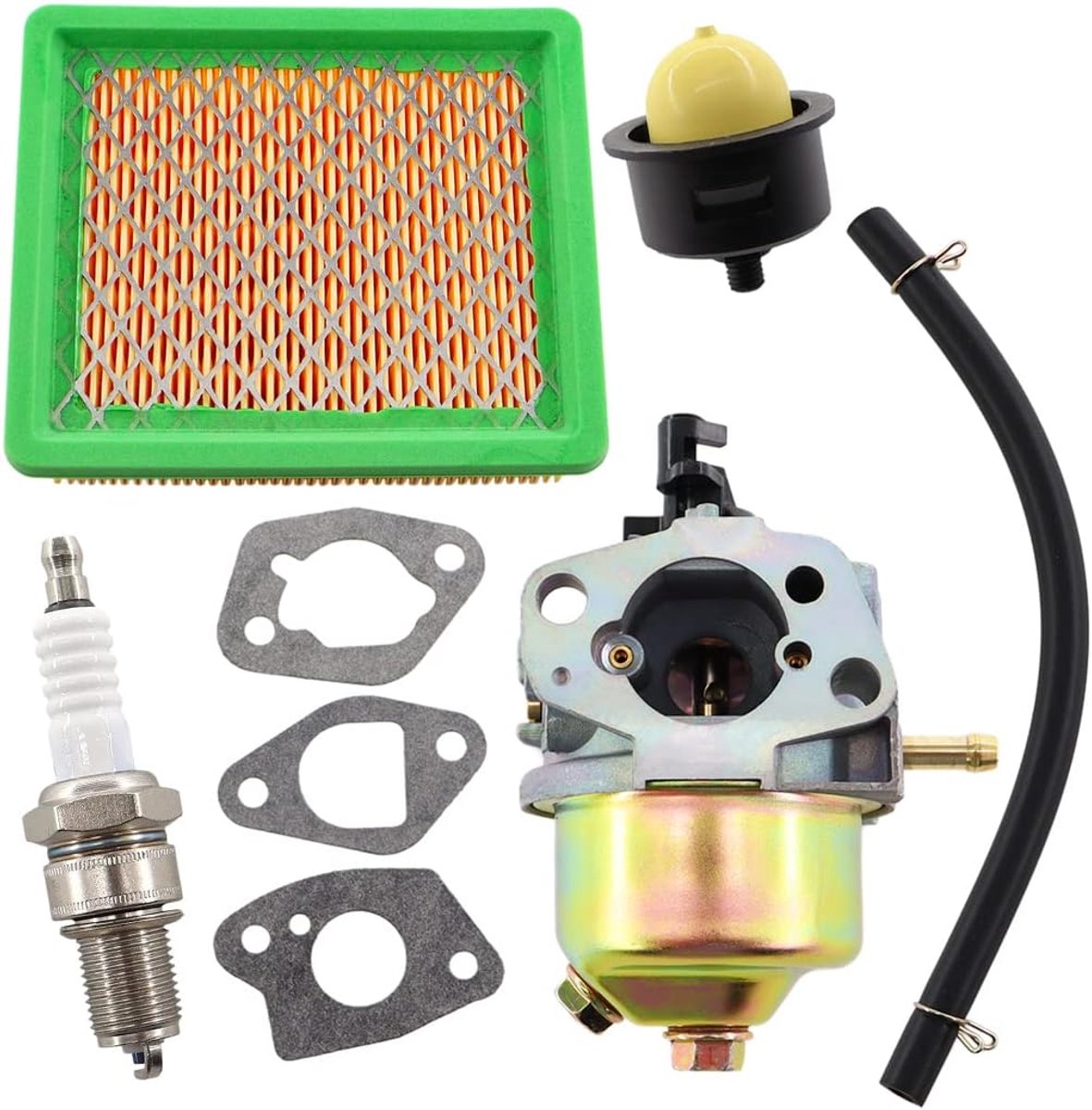 Thijox - Carburateur met Afdichting en Bougie Luchtfilter voor Grasmaaier Fuxtec FX-RM 1850 1855 1860 2050 2055 2055ES 2060 2060PRO - Onderdeel, Tuin,