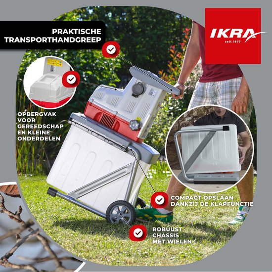 IKRA elektrische rolversnipperaar ILH 2800, stil en onderhoudsarm, takdikte tot 44 mm van IKRA — afbeelding 5