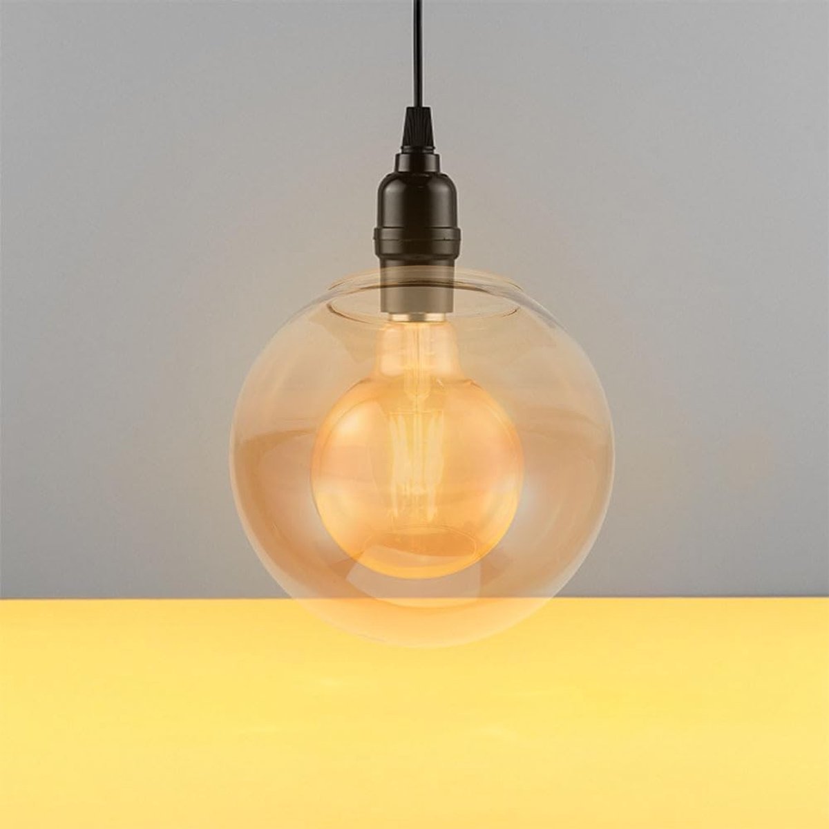 Glazen lampenkap bolvormig 15 cm - Vervangende hanglampenkap voor sfeervolle binnenverlichting, decoratieve lampenkap en moderne verlichting accessoires
