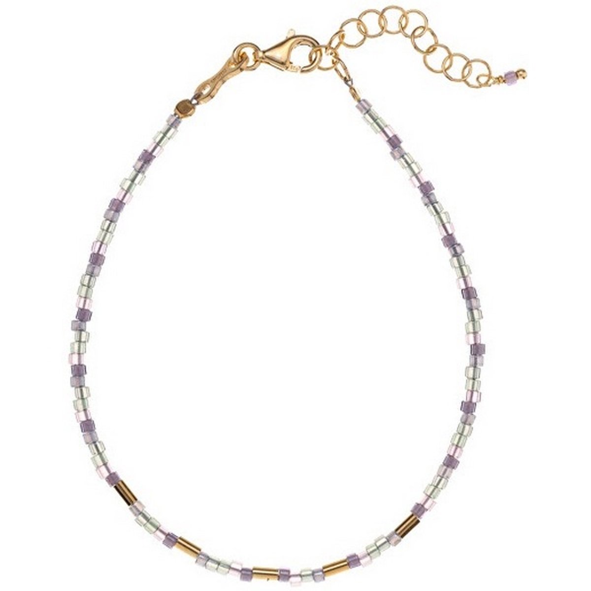 ALISIA AL4352 GOLD-PLATED ARMBAND MET MIYUKI KRALEN 1 STUK