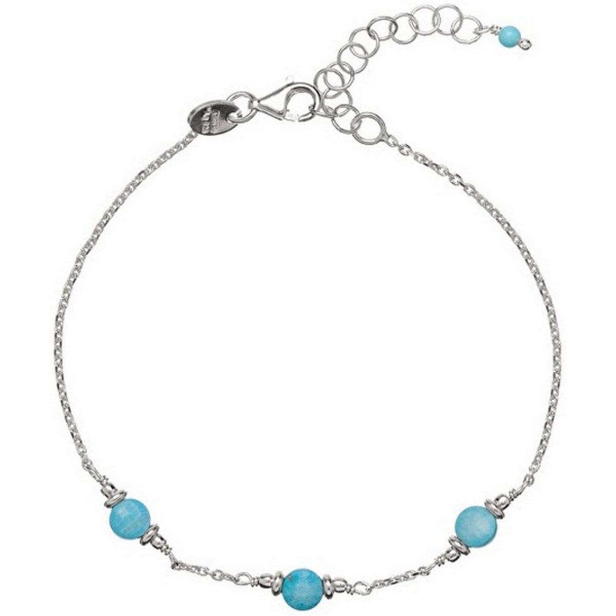 ALISIA AL3871 ZILVEREN ARMBAND MET TURQUOISE 1 STUK