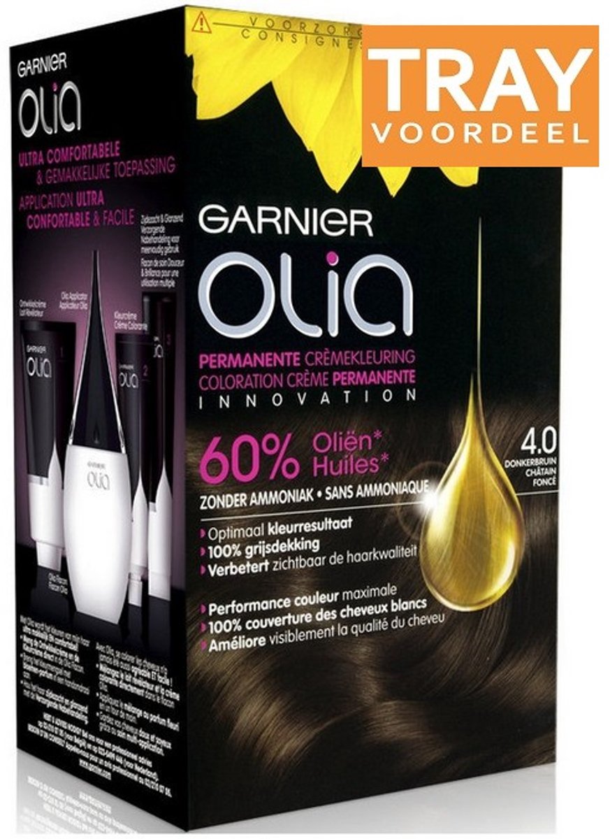 GARNIER OLIA 4.0 BRUIN PERMANENTE CREMEKLEURING HAARVERF 6 X 1 STUK