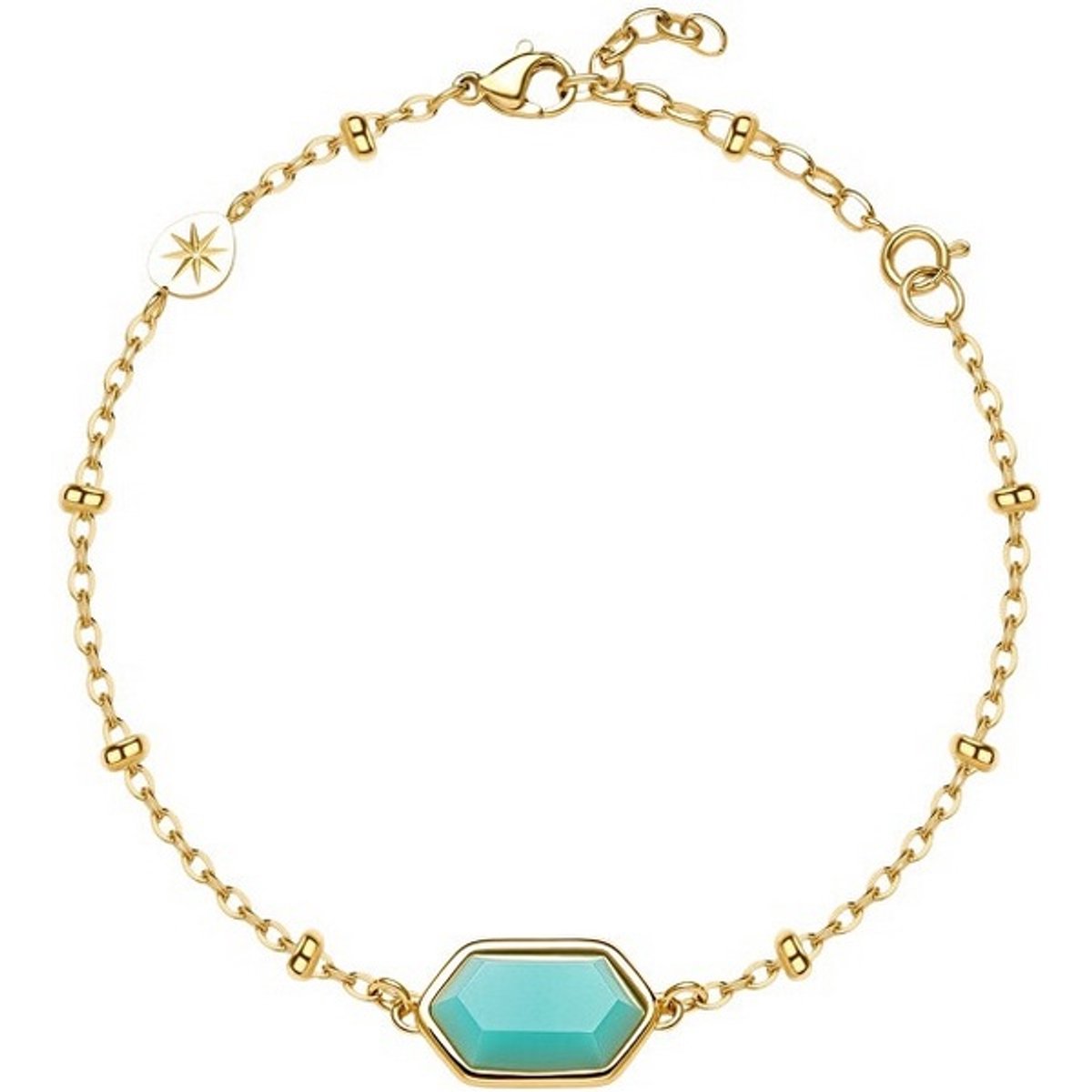BROSWAY ESSENTIAL BNL138 GOLD-PLATED ARMBAND MET AMAZONIET 1 STUK