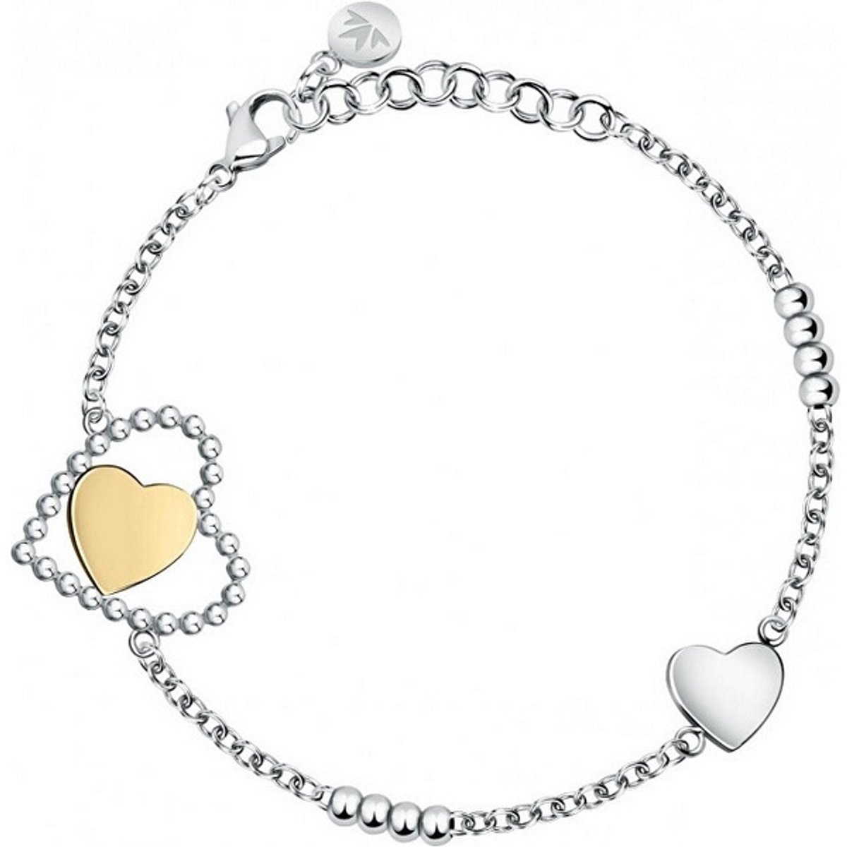 MORELLATO DOLCEVITA SAUA10 STAINLESS STEEL/GOLD-PLATED HARTJES ARMBAND 1 STUK