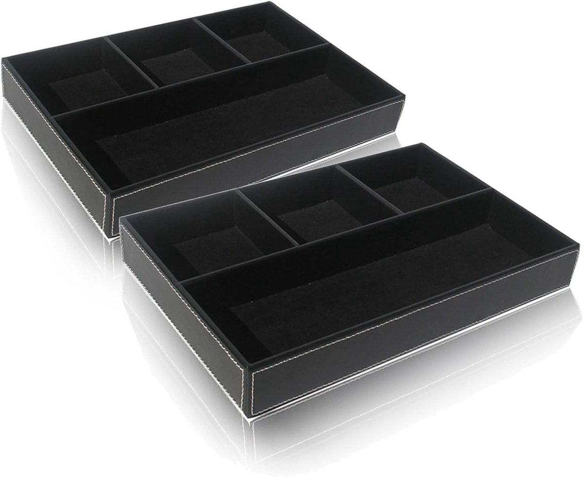 Stijlvolle PU Valet Tray - Organizer voor Sleutels, Telefoon, Portemonnee en Sieraden - Perfect voor Bureau en Nachtkastje