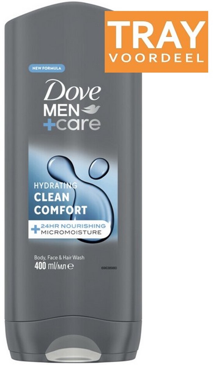 DOVE MEN SHOWER CLEAN COMFORT 400 ML 6 X