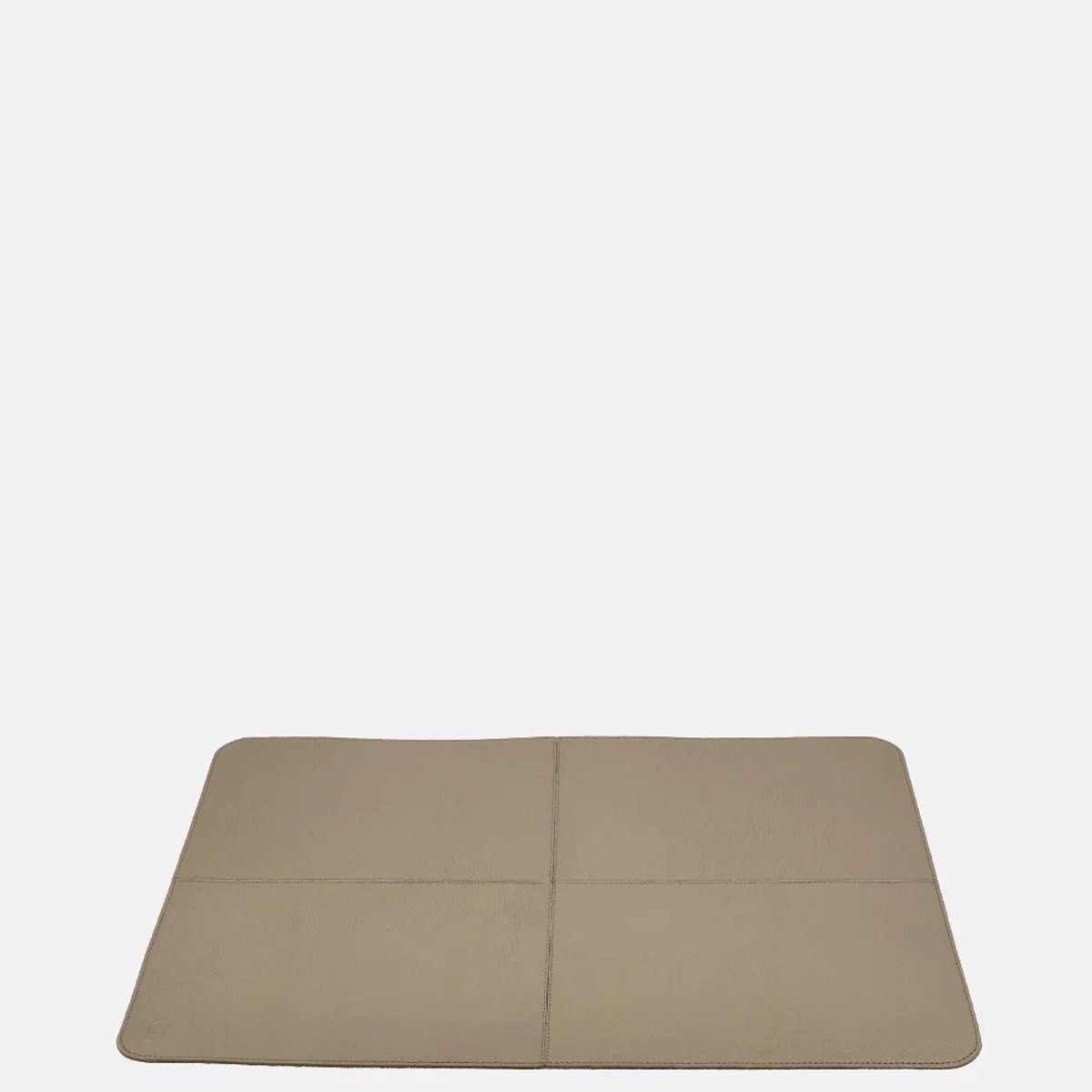 Chamada Anna leren placemats rechthoek effen (2 stuks) taupe