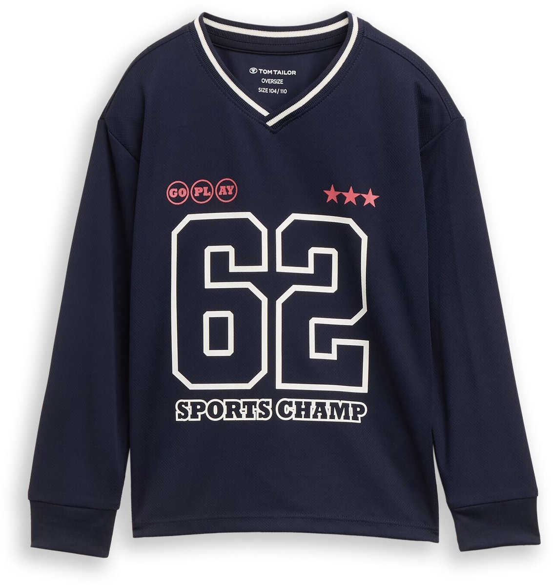 Tom Tailor - Oversized trui met lange mouwen - Maat 116/122 - sky captain blue
