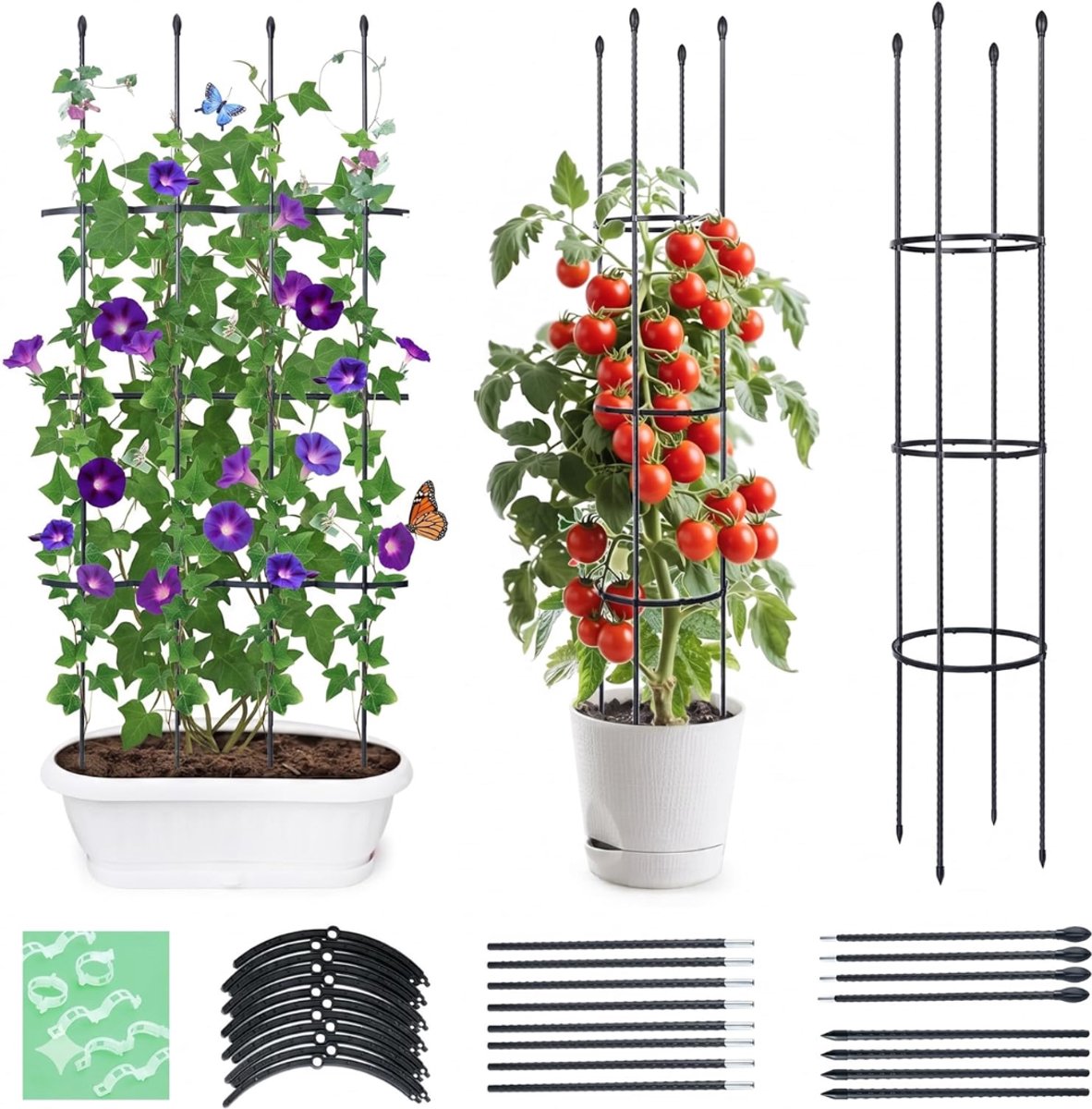 CLVP® Klimrek Planten - Plantensteunen voor Klimplanten - Wandrek voor Buiten - Zwart