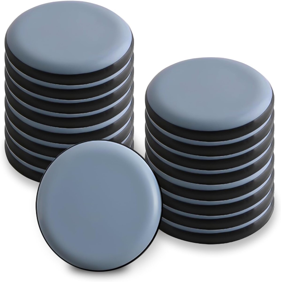 20 zelfklevende PTFE (Teflon) antislipmatjes voor zware meubels en stoelen (rond, 30 mm) –