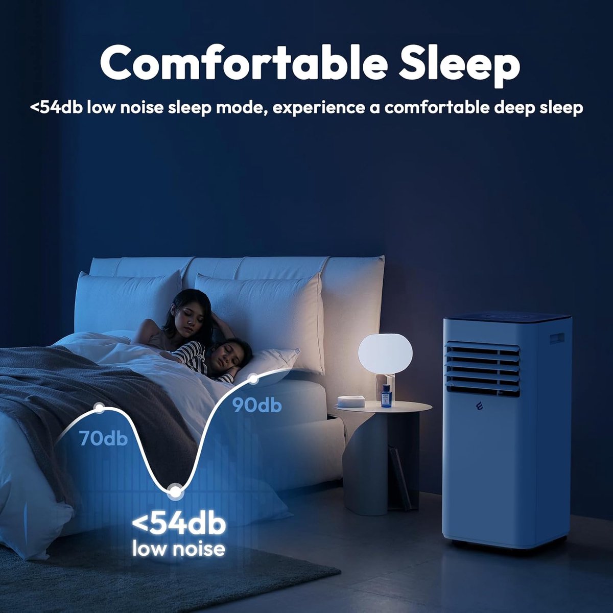 Mobiele airco 10000 BTU – 3-in-1 met ontvochtiger, afstandsbediening, timer en raamkit – tot 42 m² – foto 8