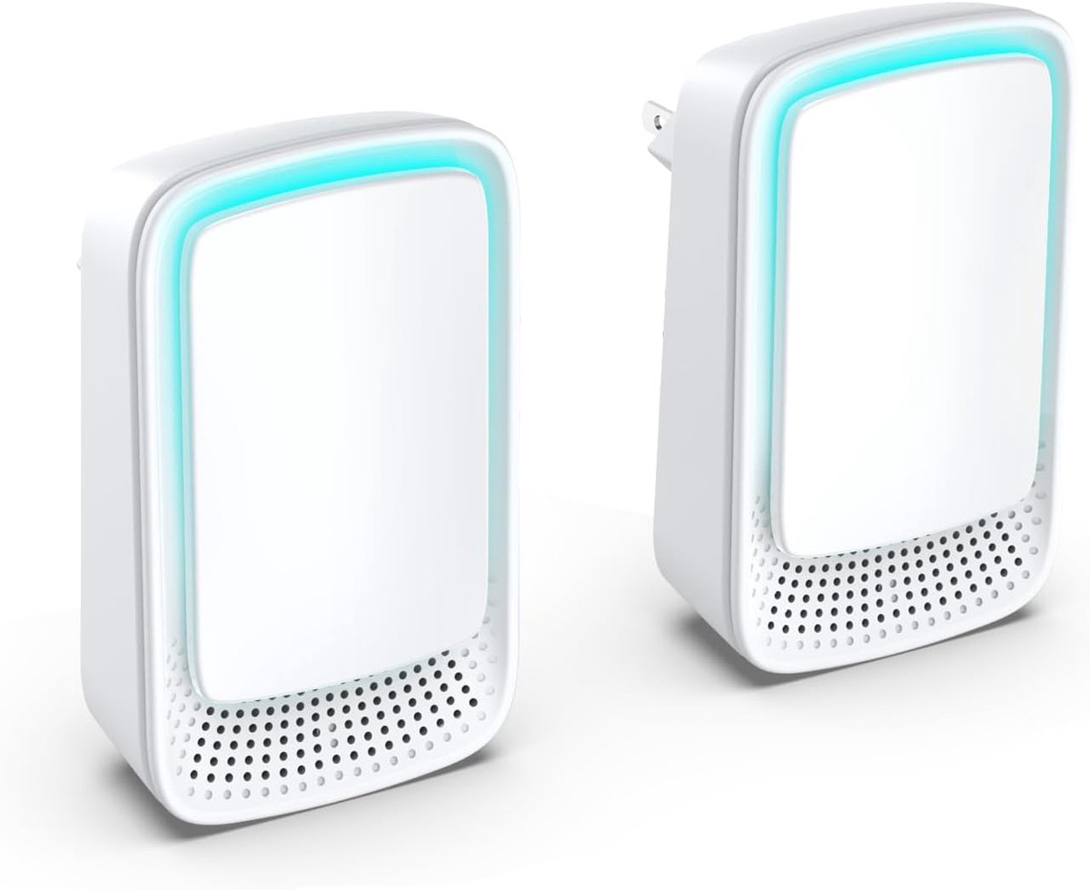 Thijox - Luchtreiniger Plug-in Negatieve Ionen, Energiezuinige Luchtreiniger voor Kantoor, Kamer, Badkamer, Huisdieren - 2 Stuks