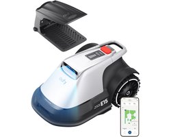 eufy Robotgrasmaaier E15 - Draadloos - Zonder RTK - Geen signaalproblemen - 5-Minuten-setup - Automatische mapping tot 800 m2 - Obstakelvermijding - Ride-On Edge - Bediening via app - Met regenkap
