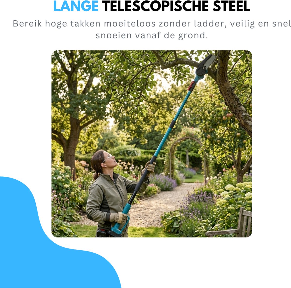Truskore 4-in-1 Accu Tuingereedschap Set 244cm - 8 inch thumbnail 4