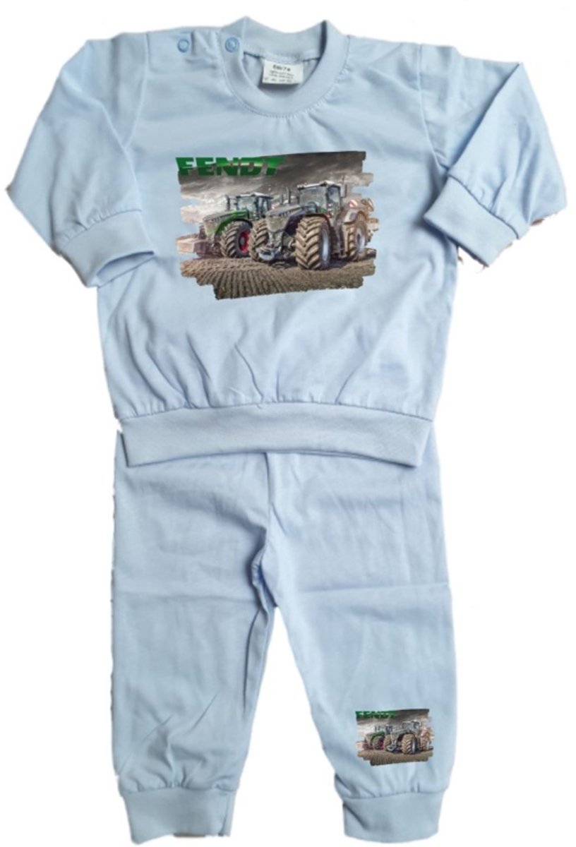 Baby pyama trekker lichtblauw - Blauw - 68/74