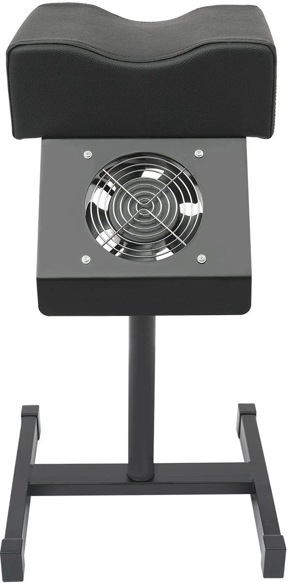 Stervia Pedicure Krukje Met Reinigingsventilator - Pedicure Voetensteun - Voetenbankje - In Hoogte Verstelbaar - Zwart - 31 x 28 x 48-68 cm