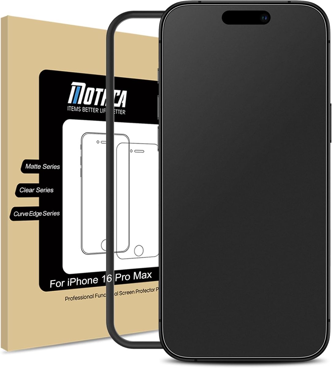 Thijox - Matte Screen Protector voor iPhone 16 Pro Max - 9H Gehard Glas Schermbeschermer - Anti Glare - Eenvoudige Installatietool - Bescherming tegen