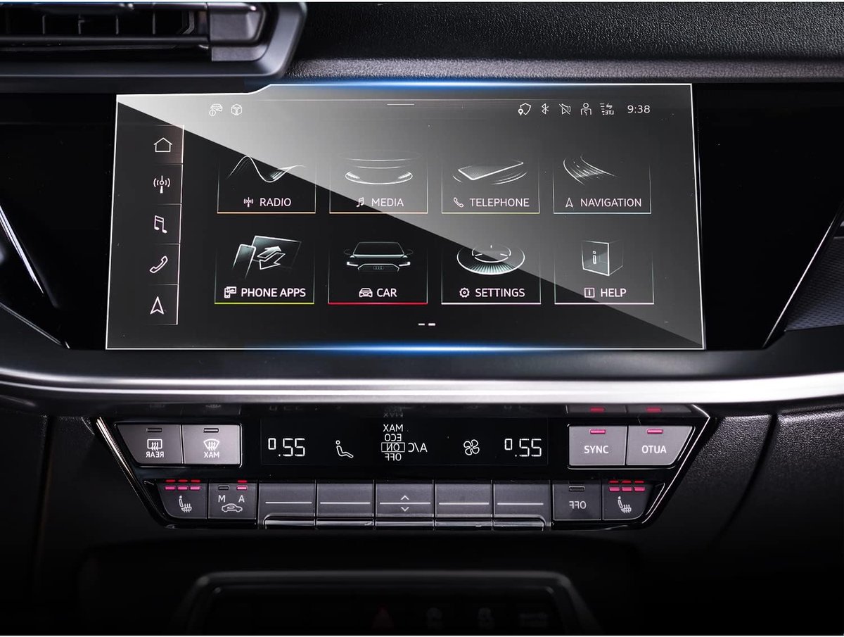 Thijox - Auto Navigatie Schermbeschermer voor 10,1 Inch GPS, Krasbestendig 9H Gehard Glas, Anti-vingerafdruk, Transparante Beschermfolie voor AU*Di A3