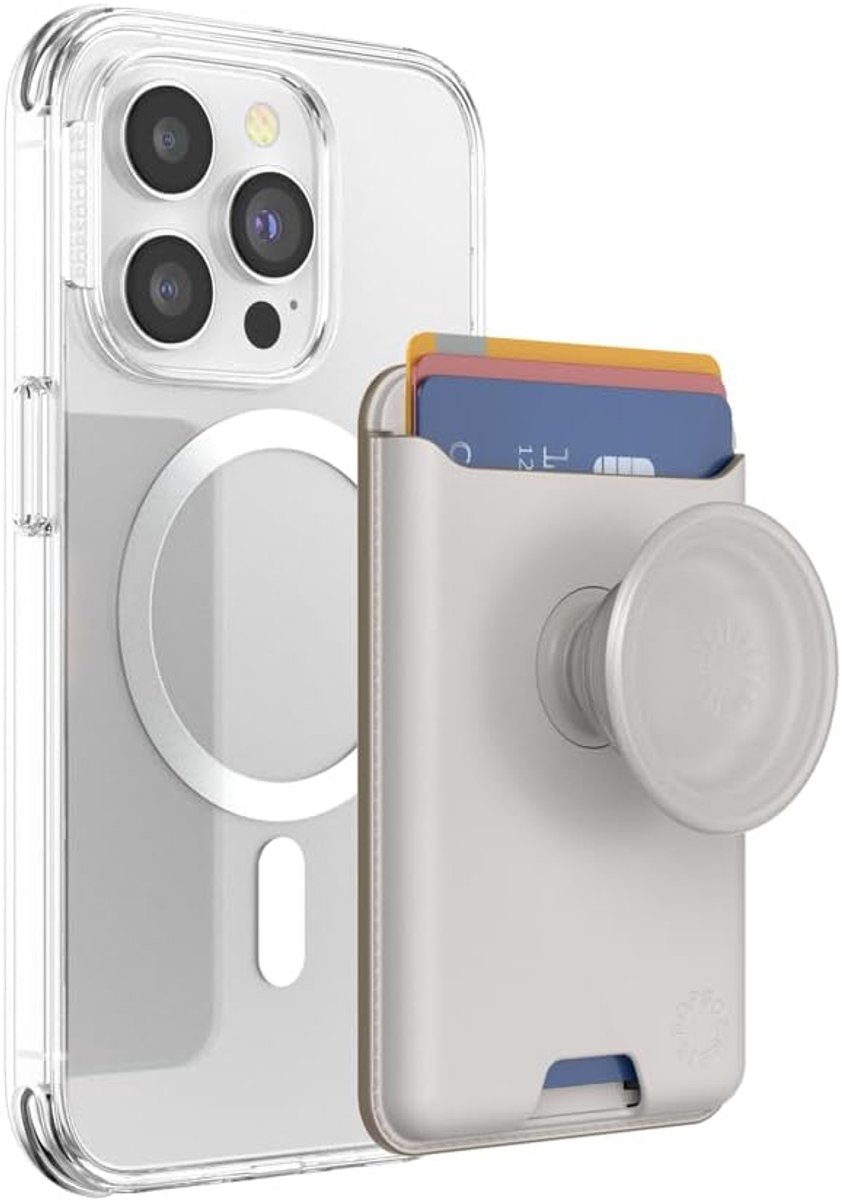 Thijox - PopWallet+ Verwisselbare Portemonnee voor Smartphones en Tablets met Geïntegreerde PopTop - Horchata - Handige Accessoire voor Dagelijks Gebr