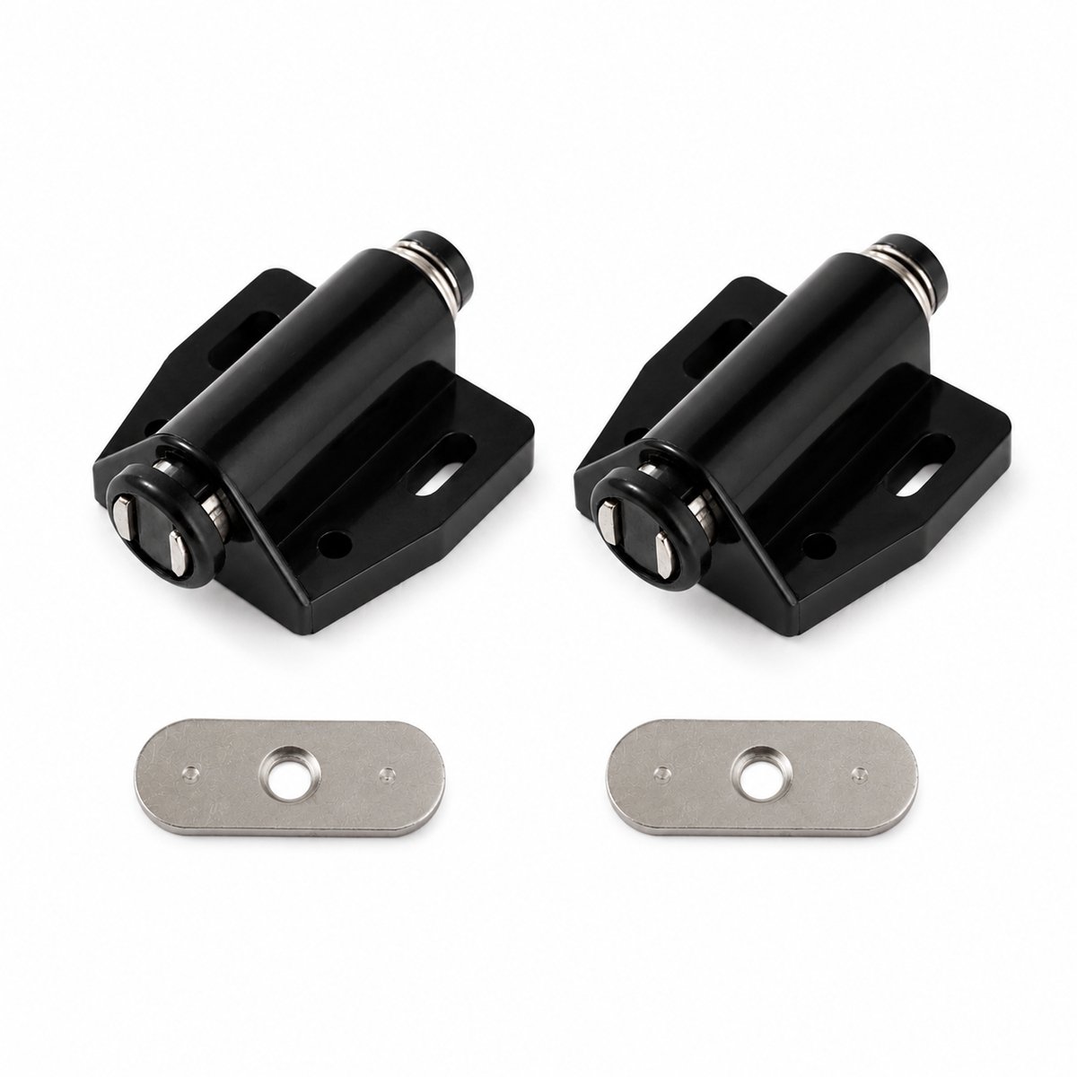PROKING Kast deur pusher - Magnetische deurslot - Keukenkastje - Opener en sluiter - Zwart - 2 stuks