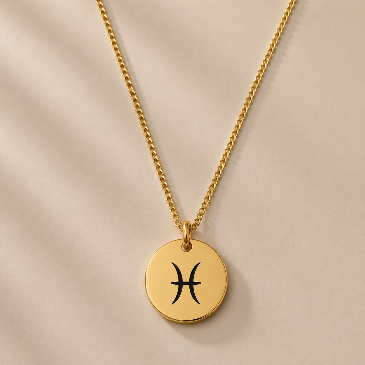 Maevi® Sterrenbeeld Ketting - Pisces / Vissen - Kleur: Goud - RVS / Roestvrijstaal / Stainless Steel - Verkleurt niet - Hoge Kwaliteit & Incl. Luxe Verpakking - Zodiac Necklace / Sterrenbeeld Ketting - Formaat: 12 mm - Cadeau
