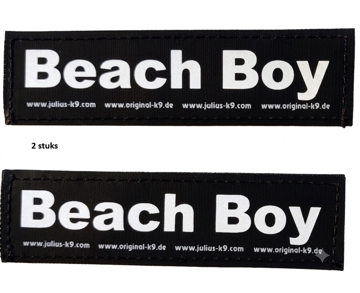 Set Labels voor Powerharness - Small tekst: BEACH BOY