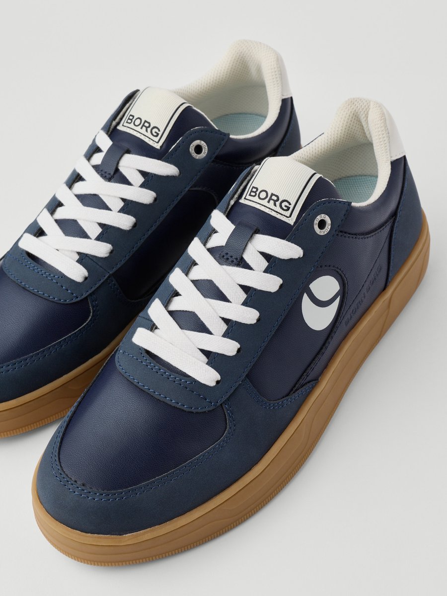 Björn Borg Challenger Low PU Sneaker Heren - Lage Schoen Mannen - Donkerblauw - Maat 41