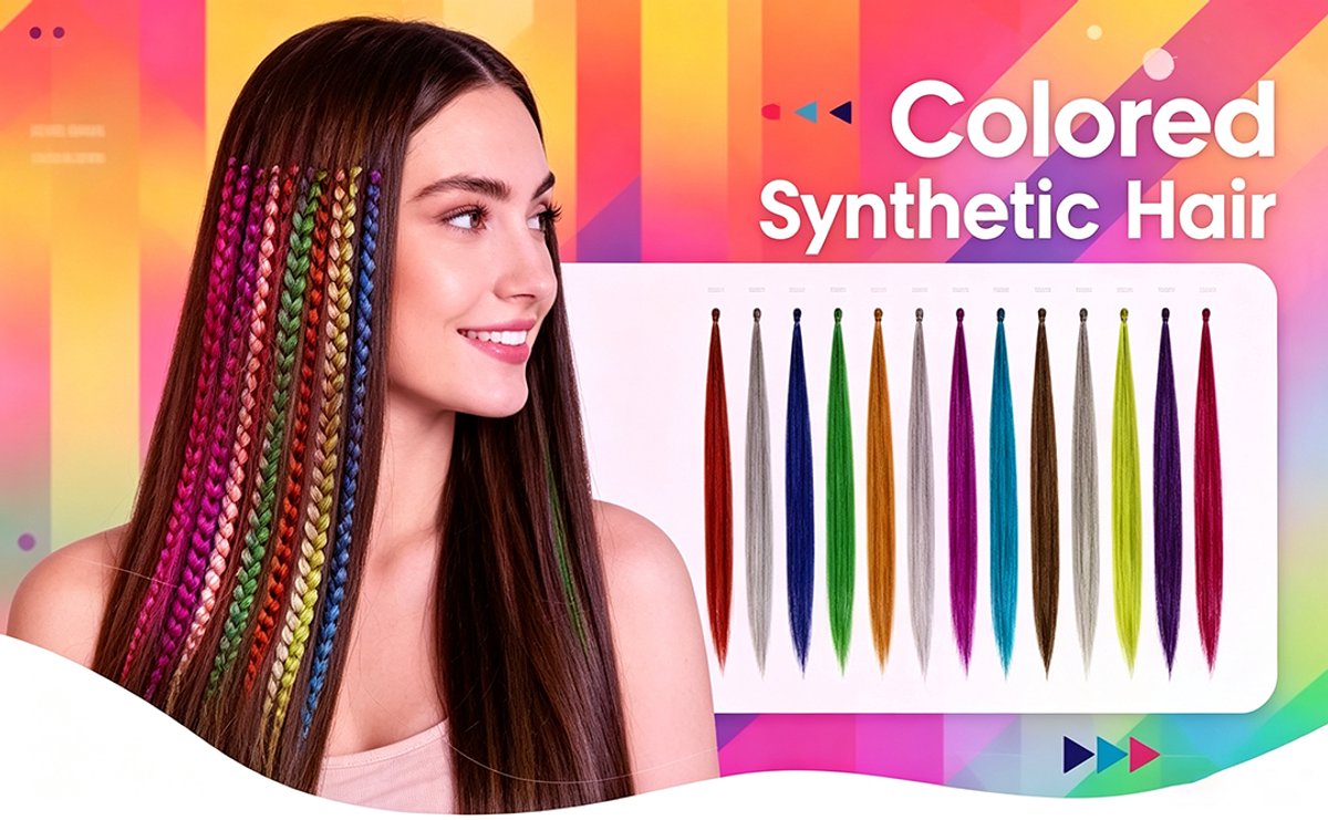 100 Stuks Gekleurde Synthetische Haarverlengingen Set voor Vrouwen 13 Kleuren Lange Rechte Haarveren Inclusief Siliconen Micro Ringen Haaknaald en Verwijdertang voor Kerst & Cosplay