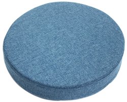 Ronde Zitkussen - Tuinkussens - Buitenstoelkussen - Zacht en Comfortabel Krukkussen - Wasbaar Stoelkussen - Verwijderbaar - Geschikt voor Binnen - Buiten Tuin - Auto - Kantoor - 40 x 40 cm - blauw