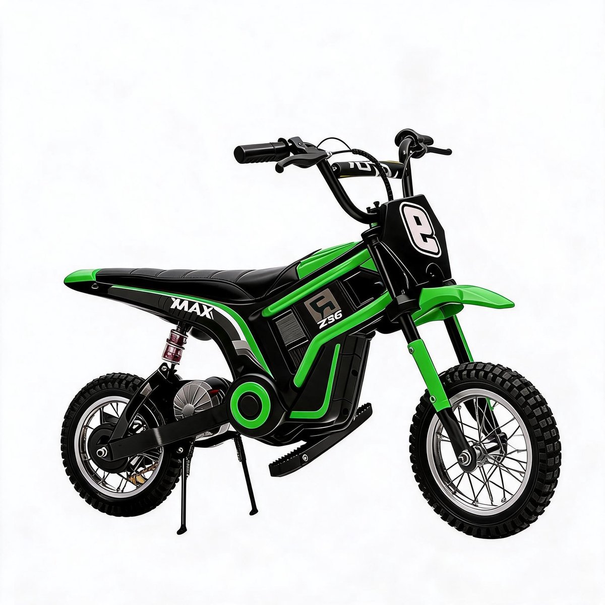 Triumpunpre-Elektrische Kindermotor Groen - Coole Cadeau Motorfiets voor Kinderen - SX2328 250W - 2×12V7AH Accu - Realistische Geluiden - Buitenspeelgoed - Verjaardagscadeau Jongens & Meisjes