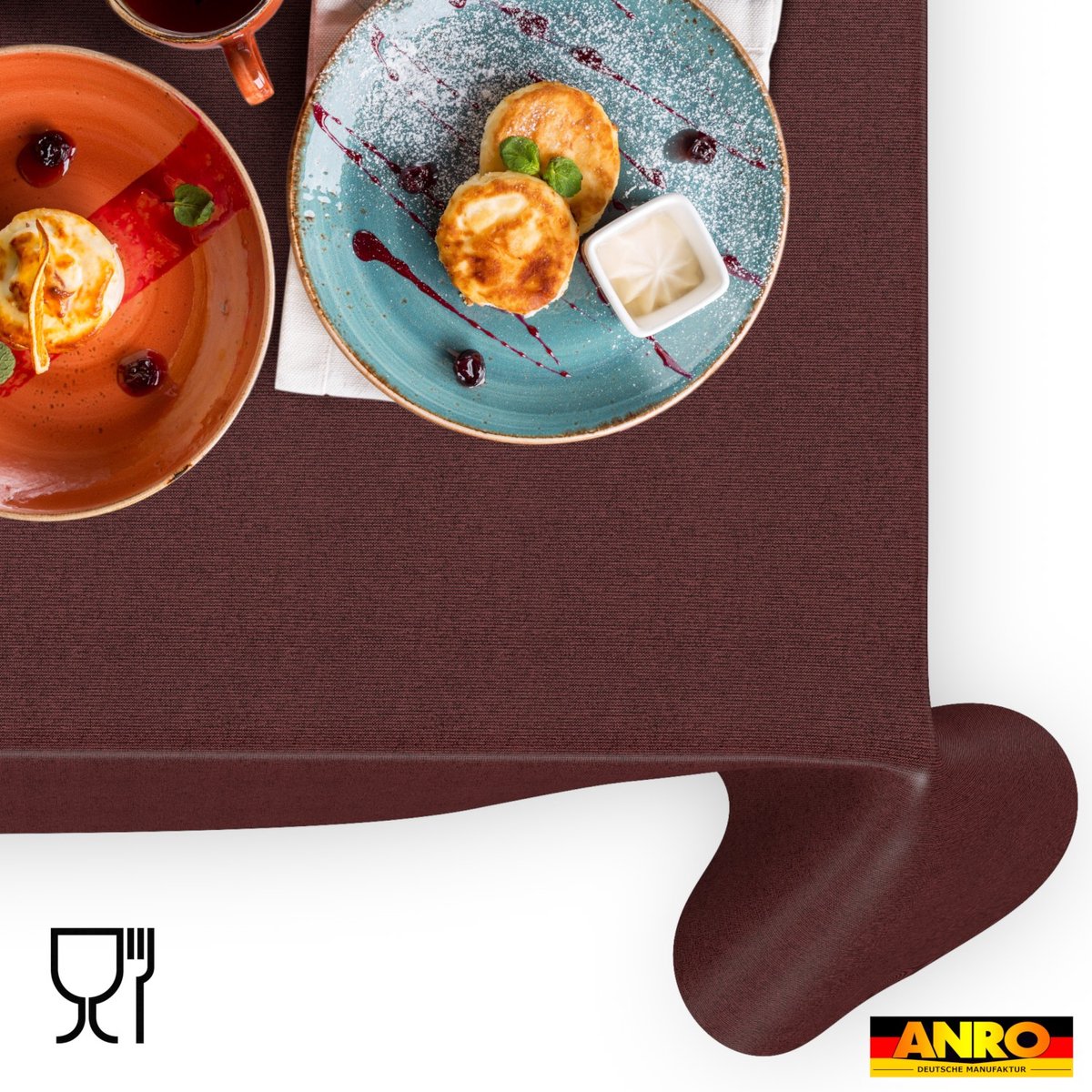 ANRO Tafelkleed Effen linnenlook Meerkleurig 130x90cm Rechte rand Afwasbaar Waterafstotend