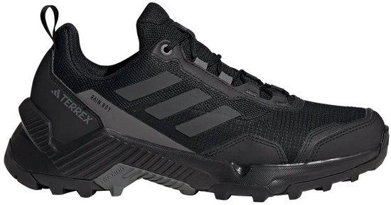 Zwarte dames wandelschoen van adidas Terrex RAIN.RDY met veters en profielzool.