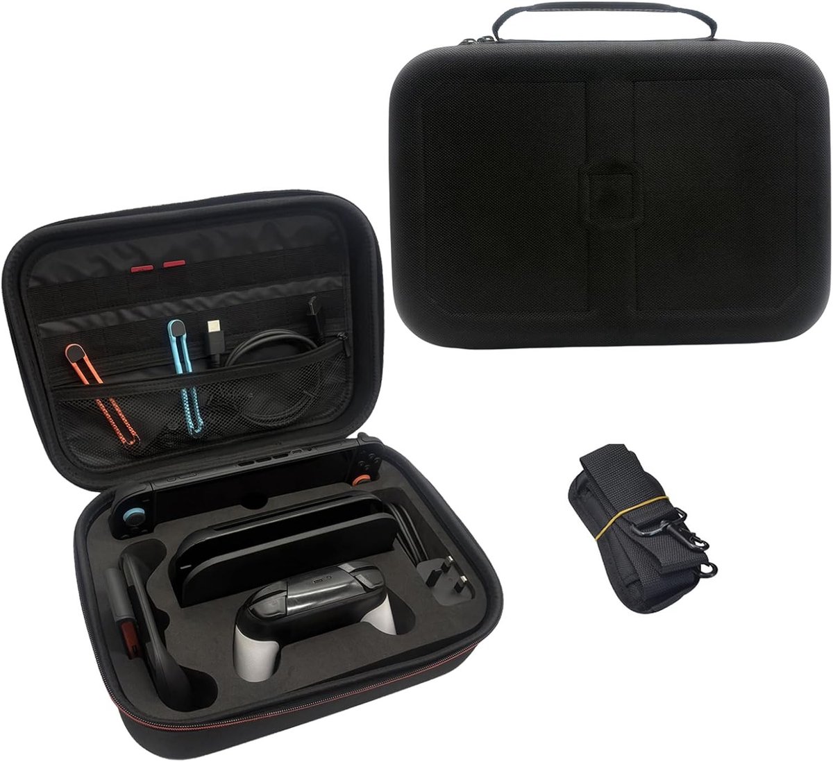 Draagtas voor Nintendo Switch 2 Console - Hardcase Beschermtas met Schouderriem en Accessoiresopslag voor Gaming onderweg