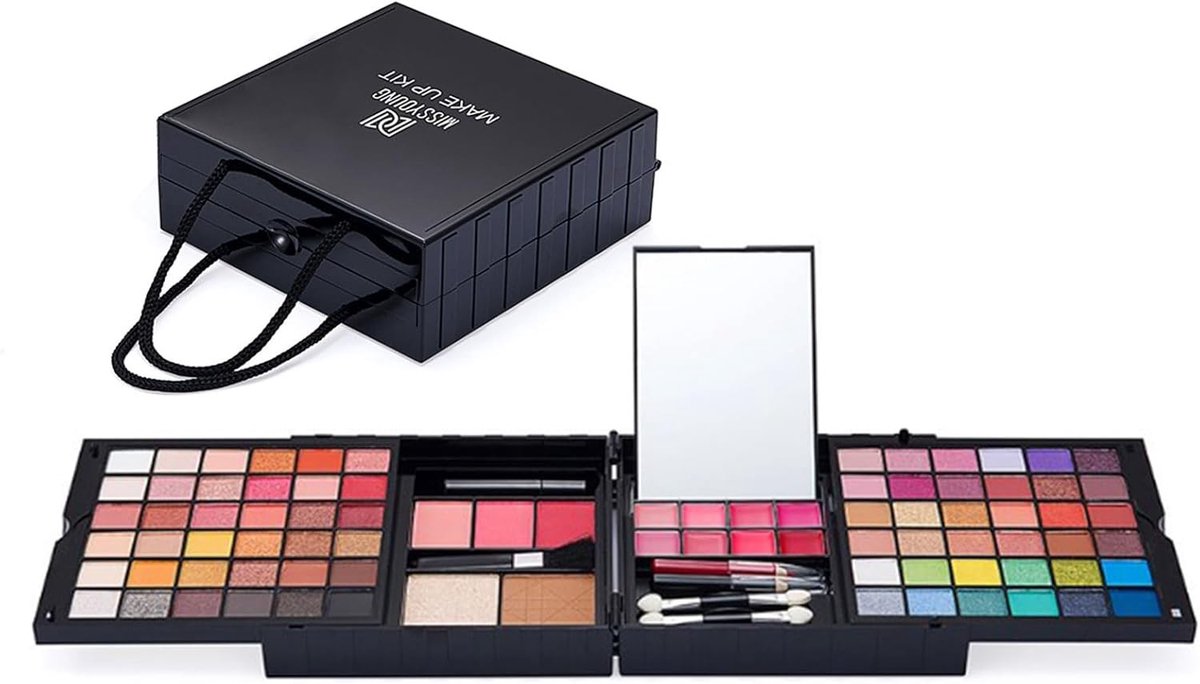 85 Kleuren Make-up Palette voor Gezicht, Ogen en Lippen - Compleet Make-up Set met Oogschaduw, Lippenstift, Rouge en Mascara
