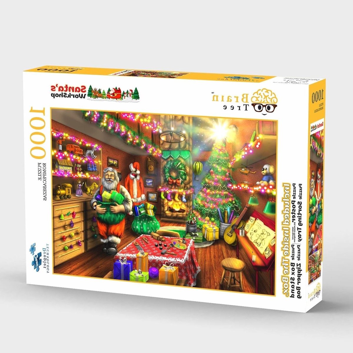 Kerstpuzzel 1000 stukjes - Wintertafereel - Ontspanning thuis - Anti-glans technologie - 37 x 27 cm - Multicolor