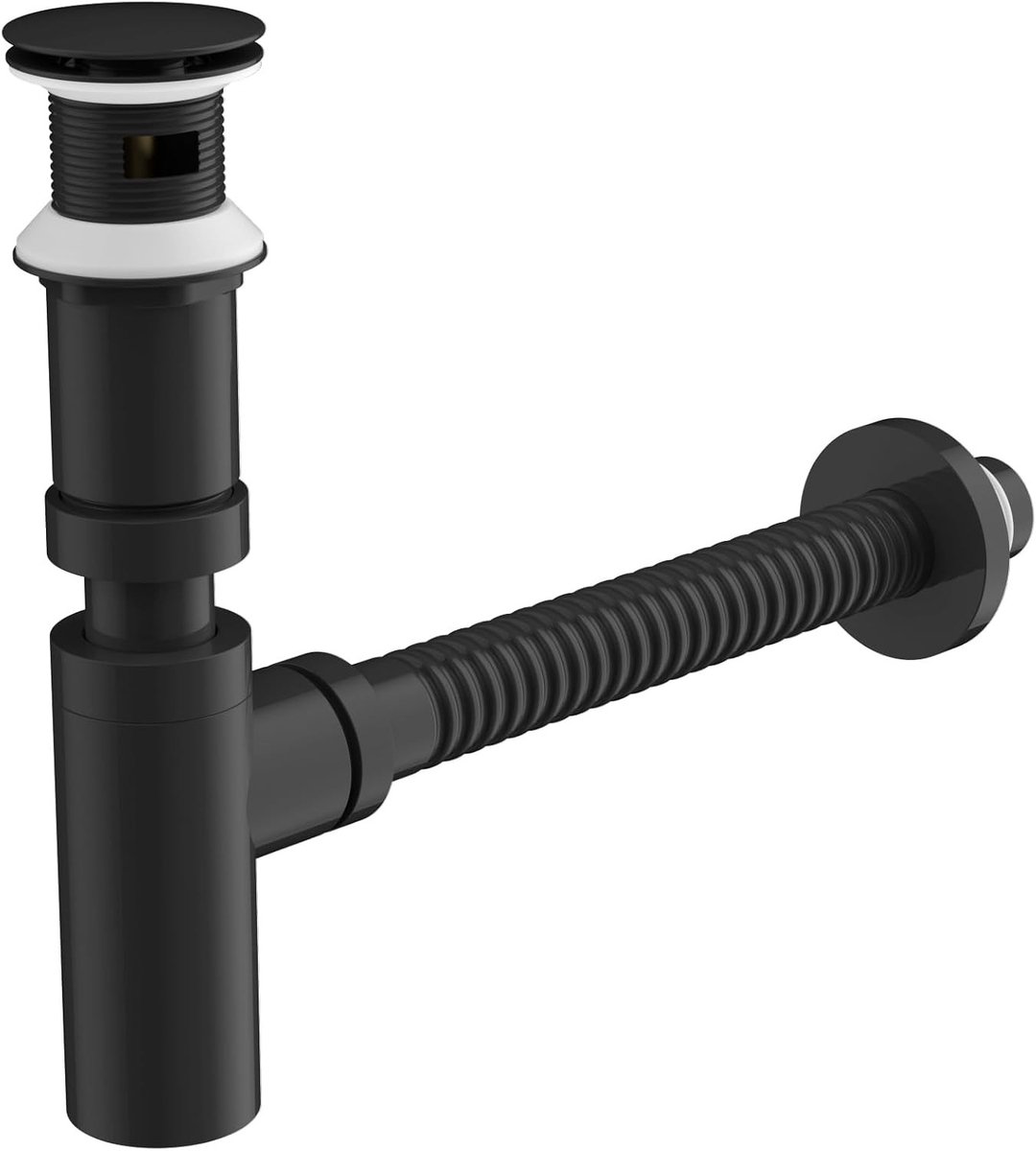 Verstelbare Pop-up Afvoerplug met Flexibele Staal Tube en Levenslange Garantie - Universele Klikklak Stop voor G1 1/4 Afvoeren, Lekvrij en Geurwerend