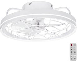 Led | Plafondventilator | LED Verlichting | Incl. Afstandbediening | 2700-6500K | Dimbaar | Ø48cm | Wit