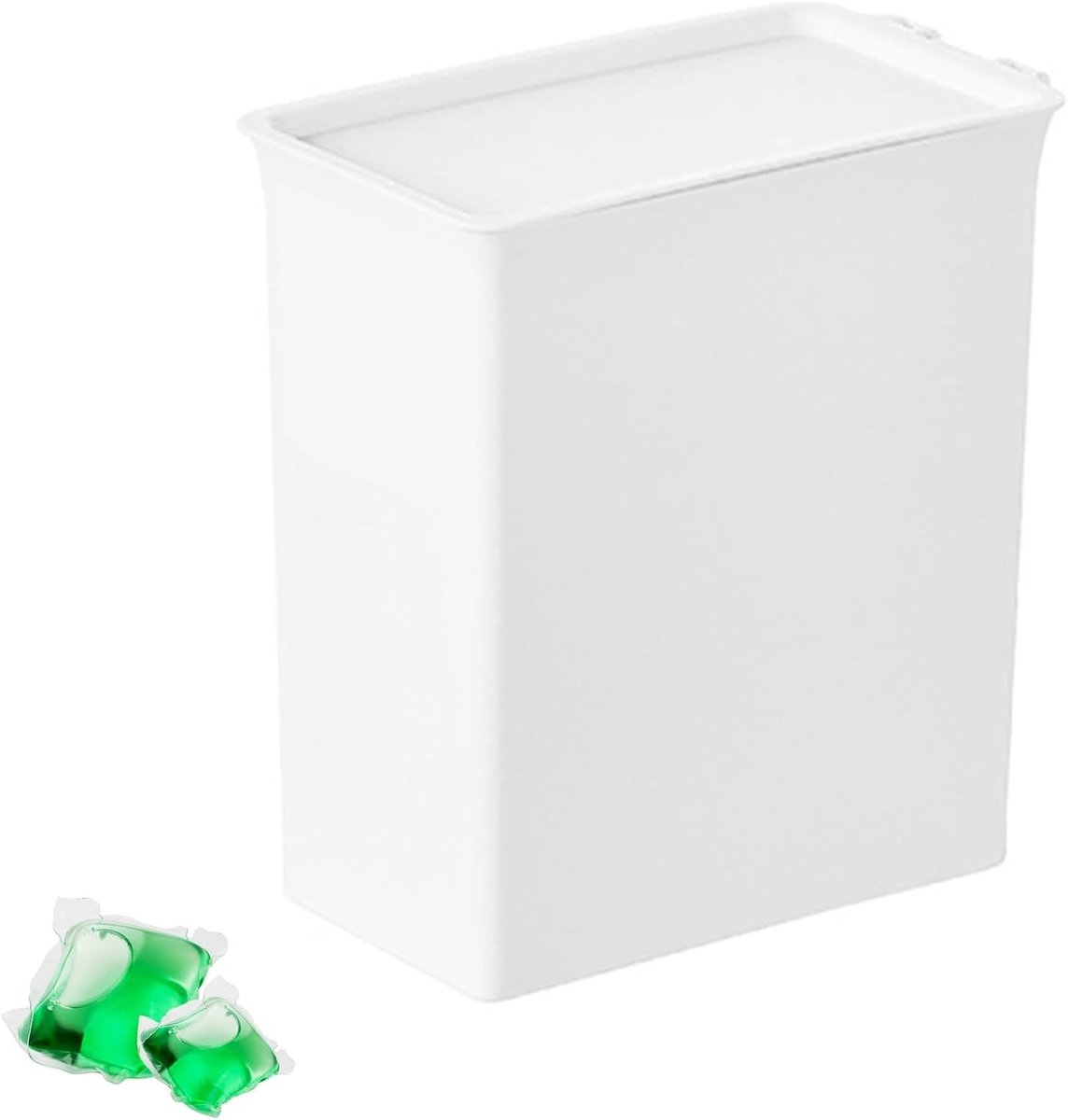 Ruimtebesparende Opbergdoos voor Wasmiddel - Organizer voor Pods, Tabletten en Poeder met Deksel voor de Waskamer