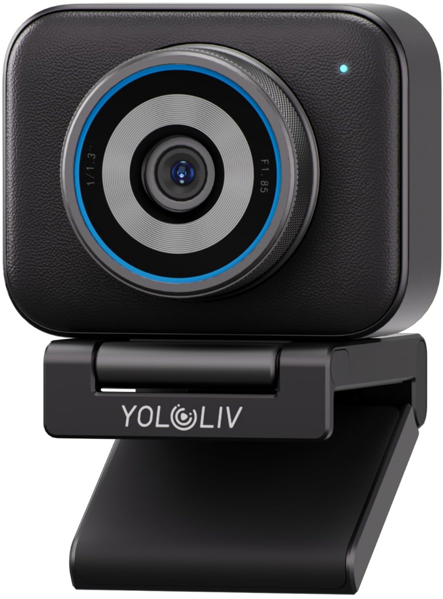 SnelShoppen - 4K-streamingwebcam YoloCam S3 met 1/1,3"-sensor en PDAF-autofocus voor livestreaming, gaming, videovergaderingen, helder beeld, compact