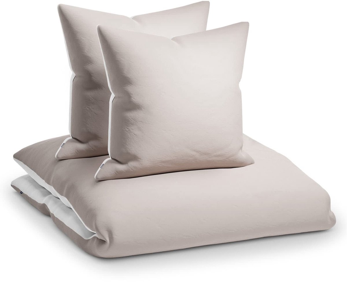 SnelShoppen - Beddengoed 240 x 220 cm, 3-delige Zomerbedlinnenset, Oeko-Tex, Zacht, Ademend, Strijkvrij, Kreukvrij, Microvezel Dekbedovertrekset met K