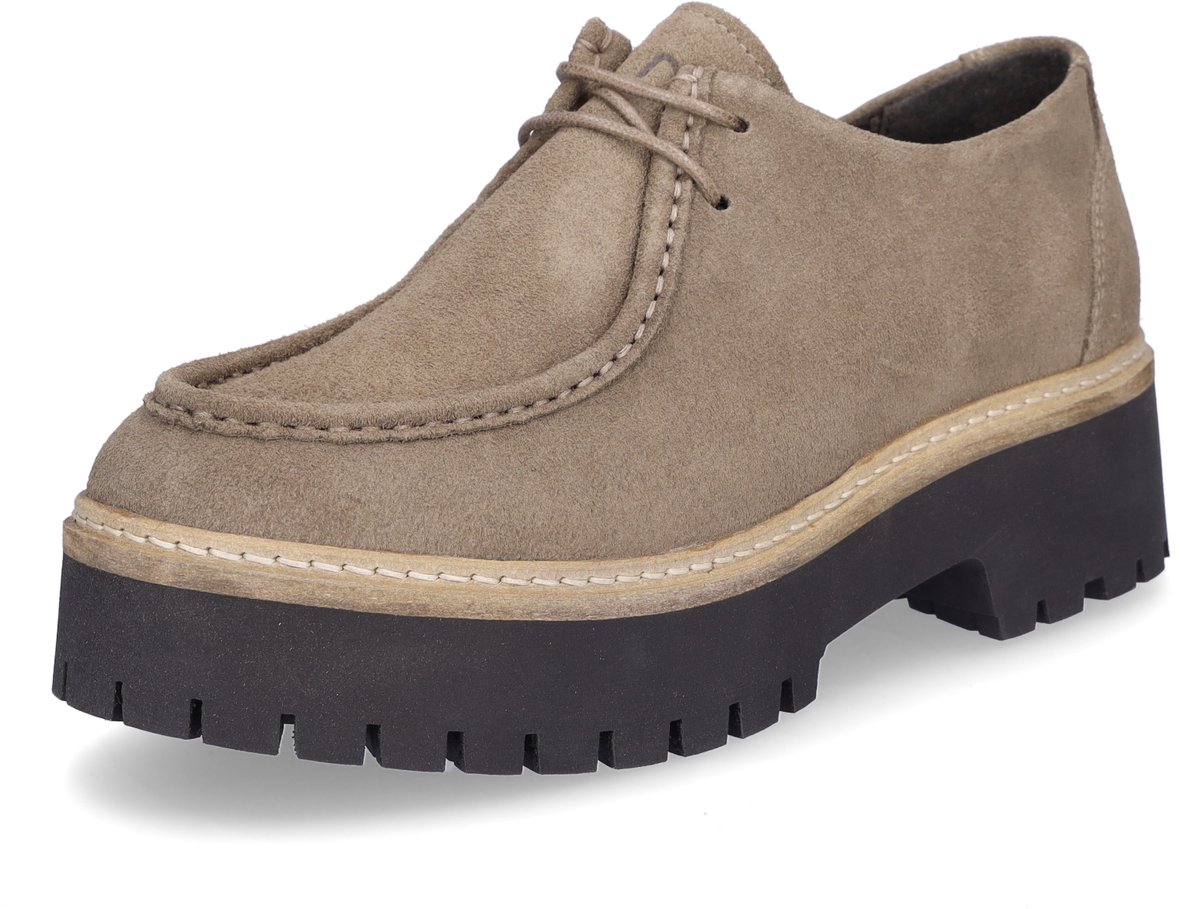 MIDS MINKA dames veterschoen taupe