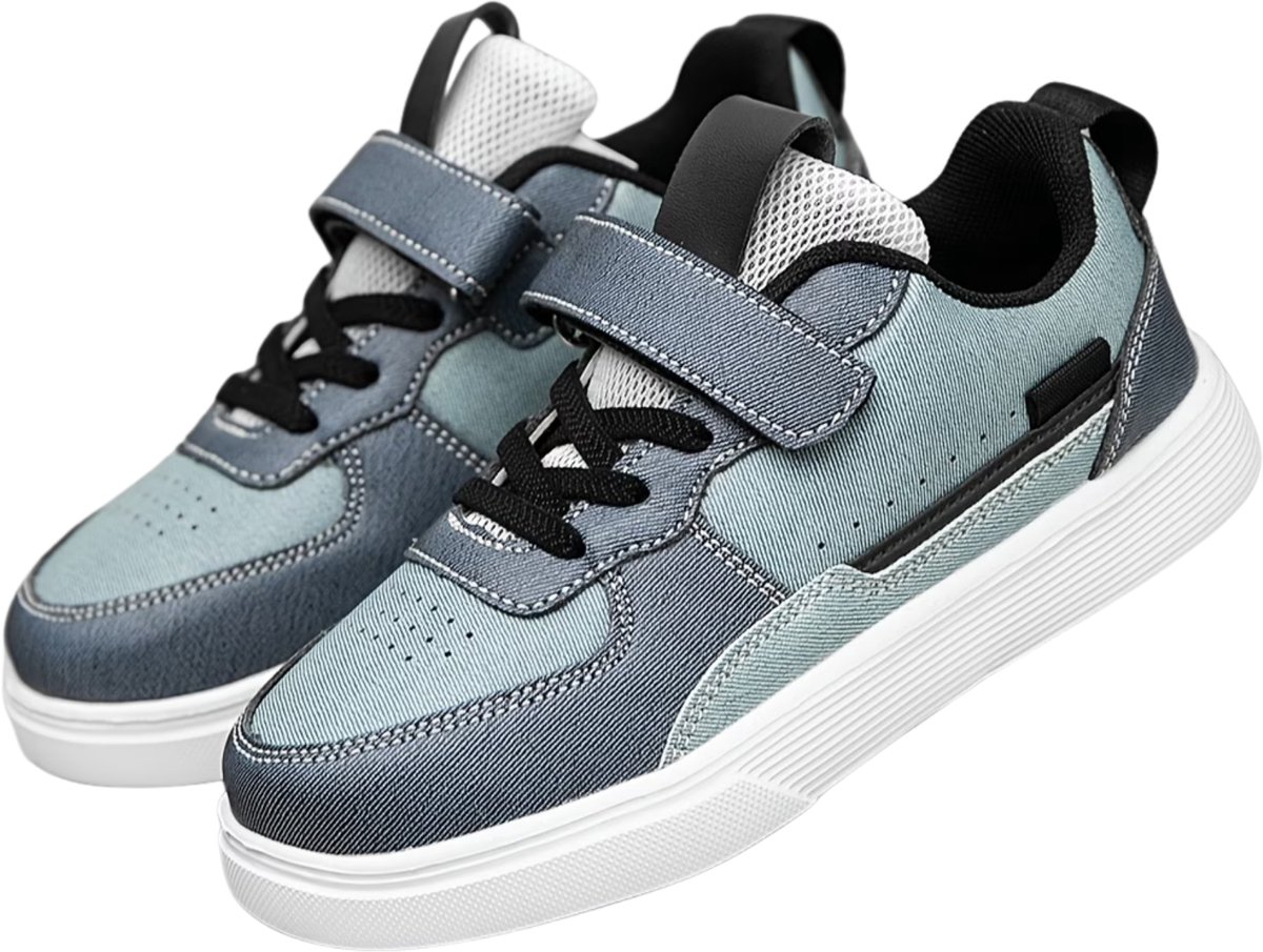 Currero Schoenen Jongens Sneakers Comfortabel Wandelschoenen Casual Kinder Schoenen Spijkerstof Wit