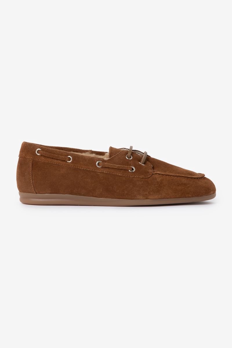 Sissy-Boy - Lichtbruine loafers met wol - 38