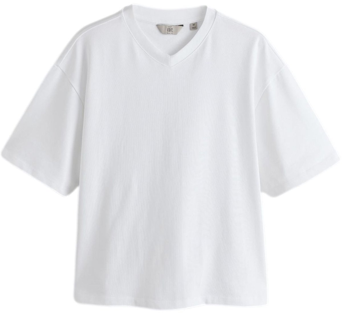 Next - Heren - EDIT recht T-shirt met V-hals - Wit
