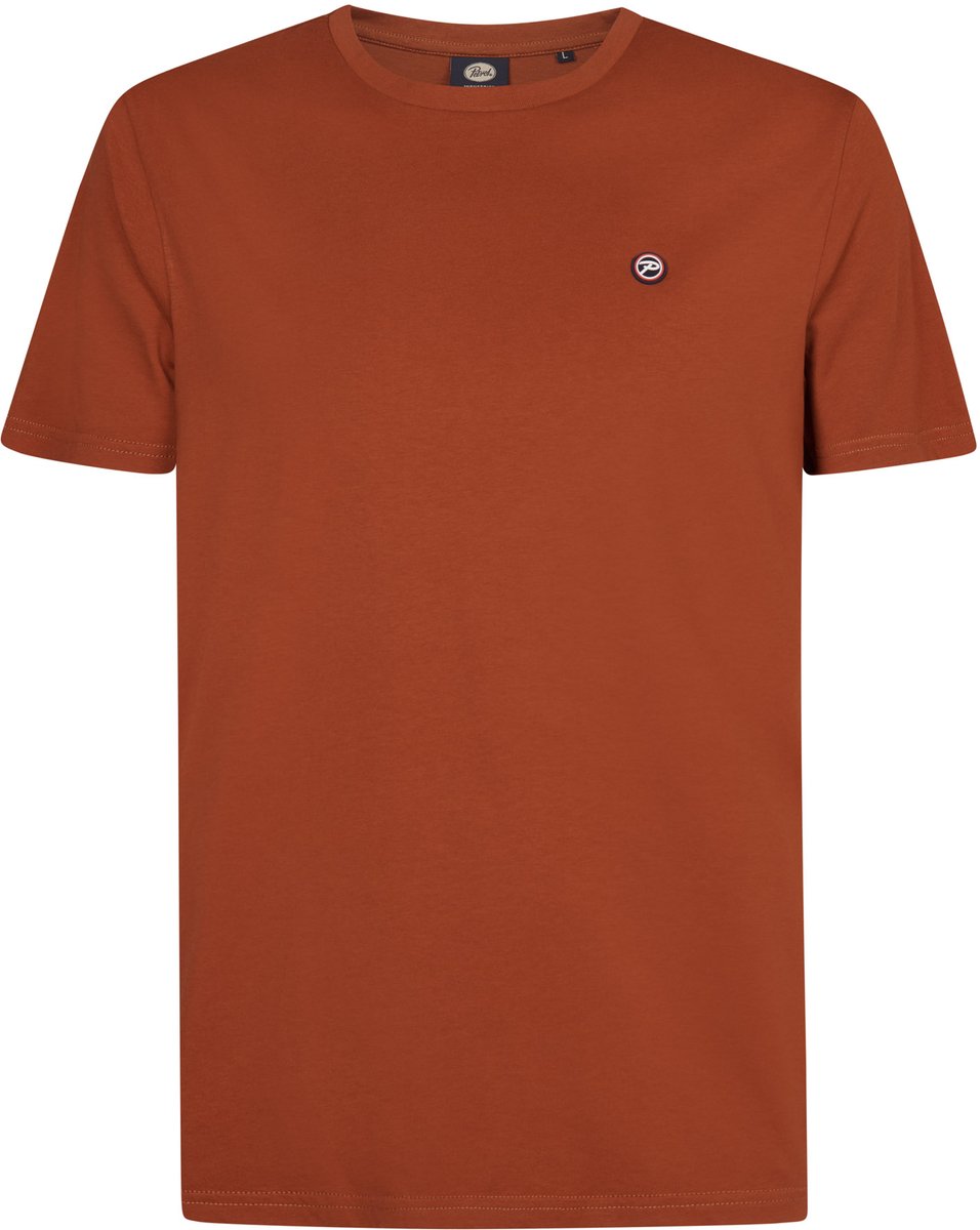 Petrol Industries T-Shirts Heren - Ronde Hals - Korte Mouwen - 100% Katoen - Met Logo - Basis Shirt - Herenkleding - Oranje - Maat XXL