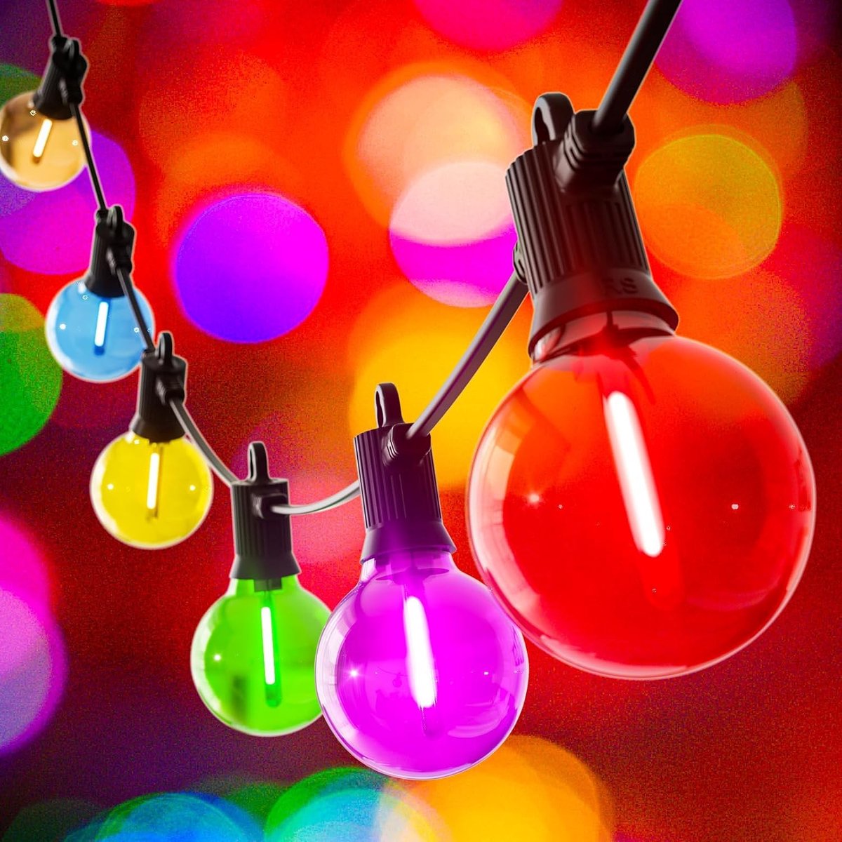 Kawaya Colourful outdoor fairy lights, 8 m, LED power, fairy lights, party, fairy lights, outdoor, IP65, waterproof - ShopVlot