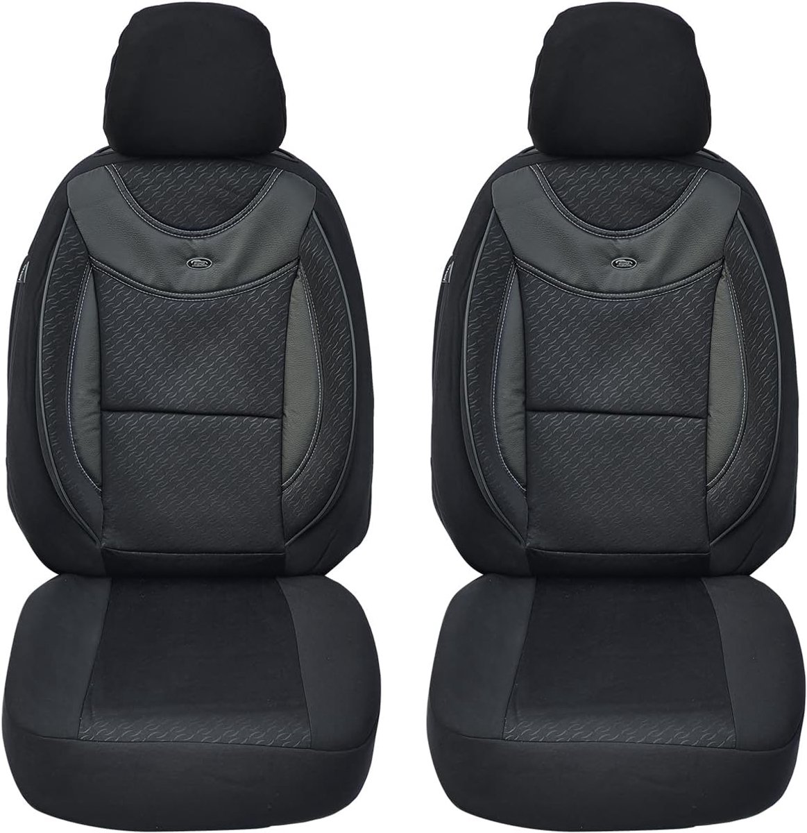 SnelShoppen - Op maat Autostoelhoezen voor Mercedes Vito Viano W639, Set van 2, Zwart, Beschermende Stoelhoezen voor Bestuurder en Passagiers, Duurzaa