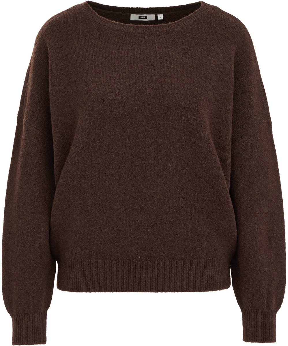 WE Fashion Dames oversized trui van wolmix met boothals