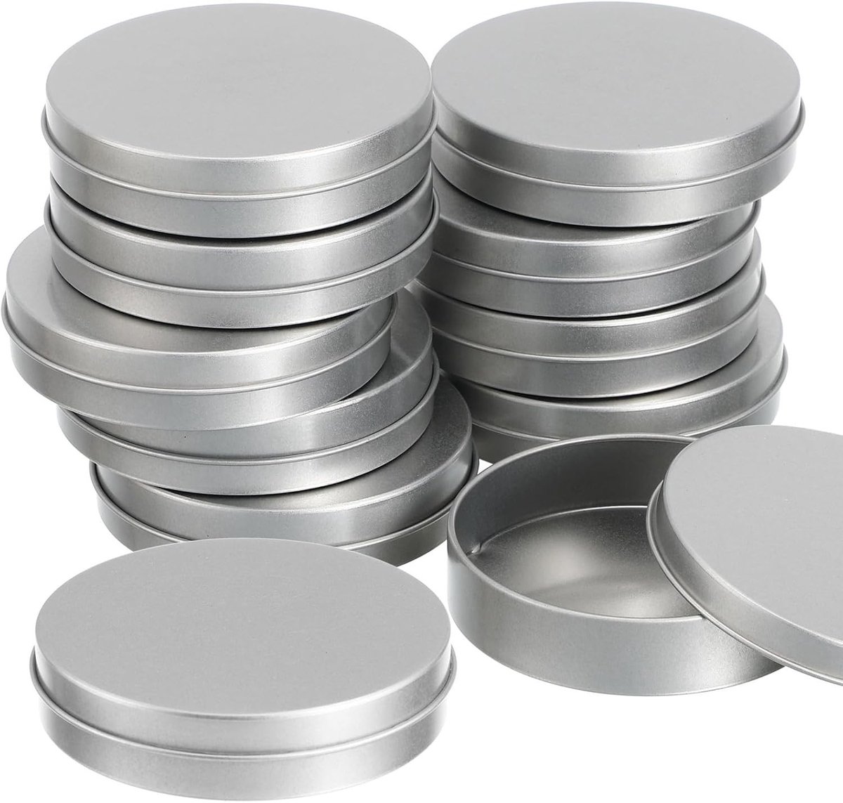 10 Mini Opbergdozen voor Snoep - Ronde Metalen Blikjes met Deksel voor Snoepjes, Cookies en Cadeautjes