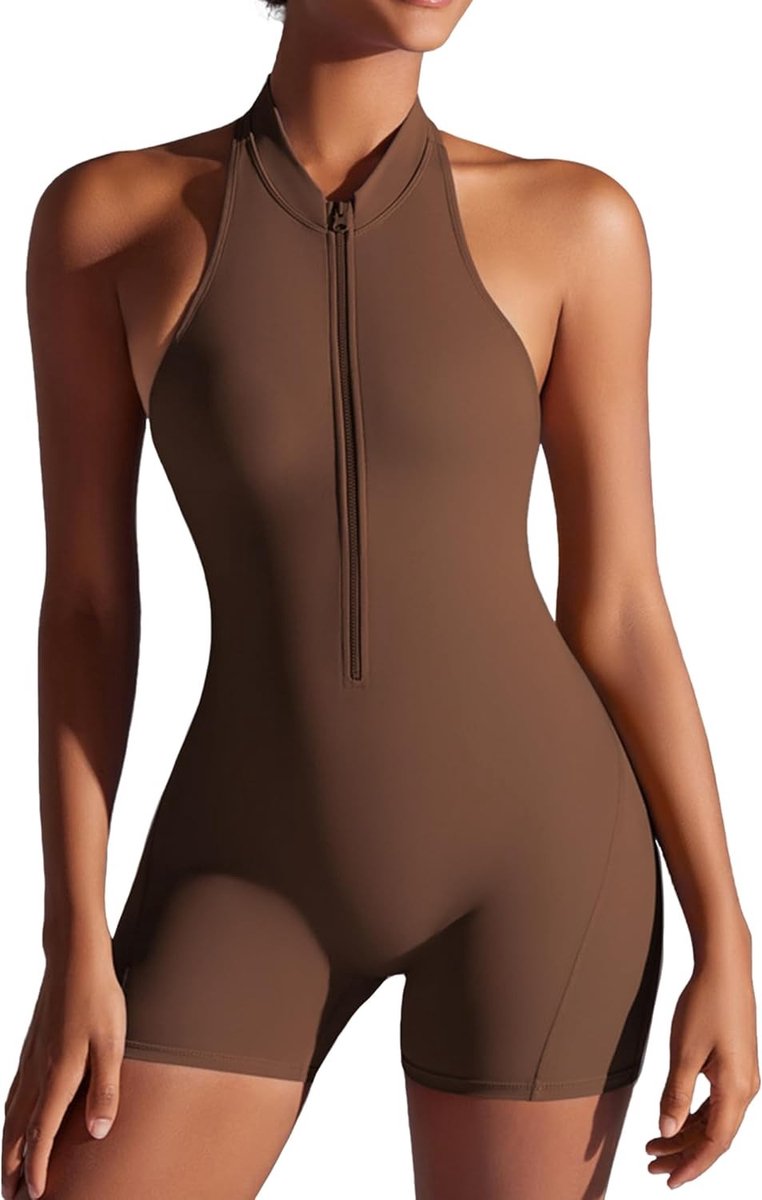 Dames Sport Jumpsuit Korte Strakke Yoga Romper zonder Mouwen voor Fitness en Joggen - Verkrijgbaar in S-XL